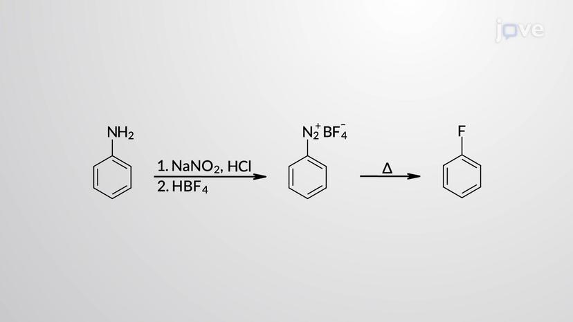 Diazonium Group Substitution with Halogens and Cyanide: Sandmeyer and Schiemann Reactions