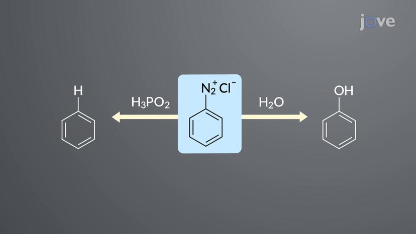 Diazonium Group Substitution: &ndash;OH and &ndash;H