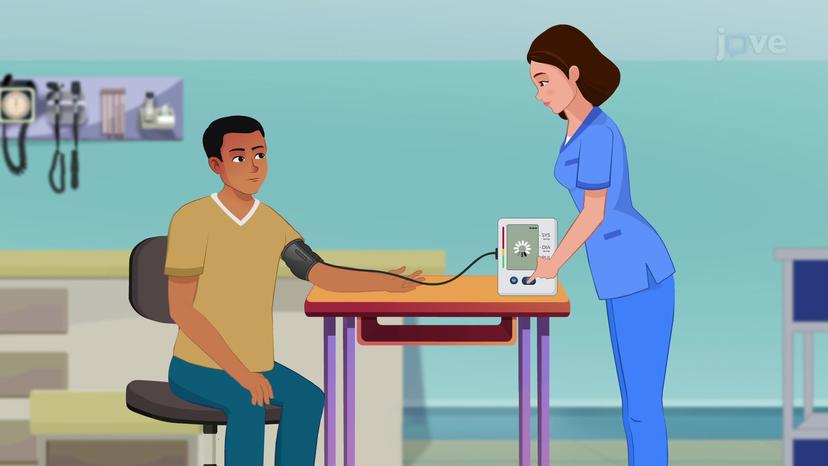 Assessment of blood pressure in brachial artery(one-step method)