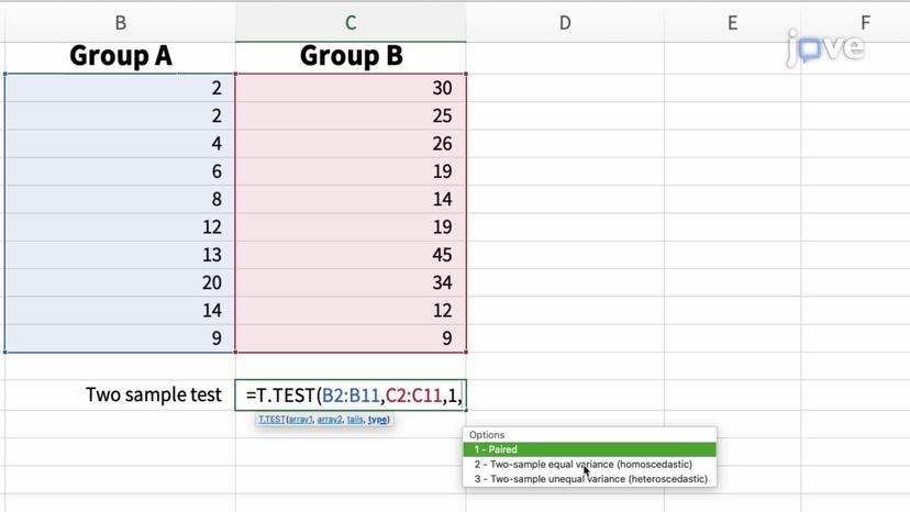 Microsoft Excel: Student's <em>t</em>-Test